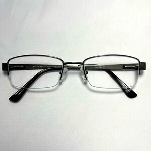 Michael Ryen Europa Classic Gunmetal Half-Rimless Glasses w Case - Frames only